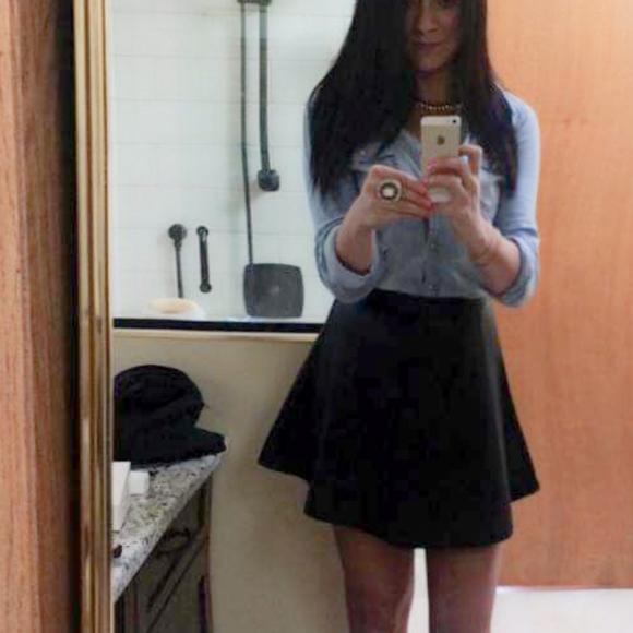 Pleather Skater Skirt - Dynamite - Picture 3 of 4